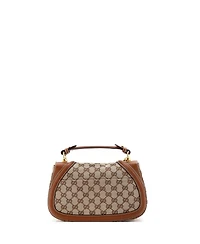 Pre-Owned Gucci Medium Blondie Nm Top Handle Bag Gg Coated Canvas with Leather