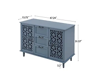 sumyeg Storage Cabinet with 2 Door 3 Drawer