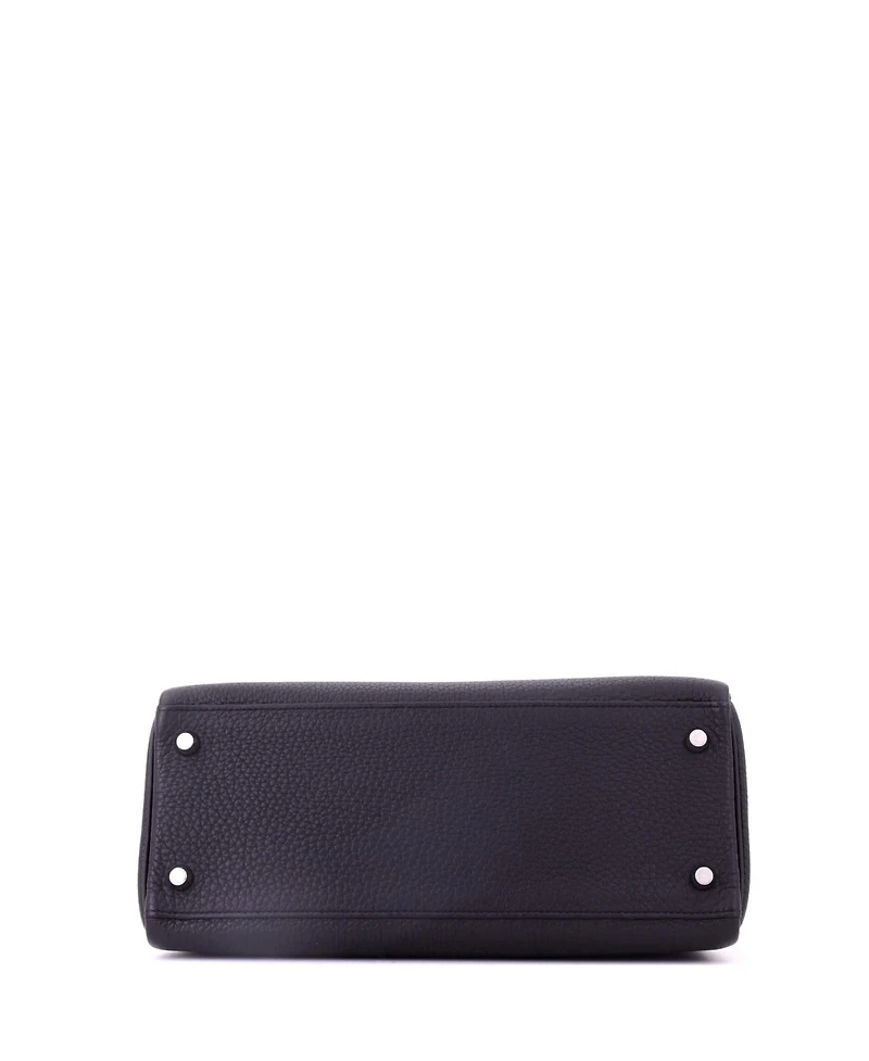 Pre-Owned HERMES Kelly Handbag Togo with Palladium Hardware