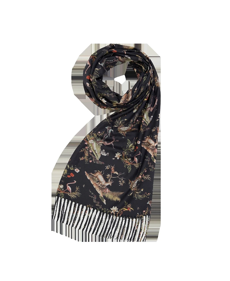 Fable England Women's Wonderland Toile Tassel Scarf