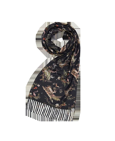 Fable England Women's Wonderland Toile Tassel Scarf