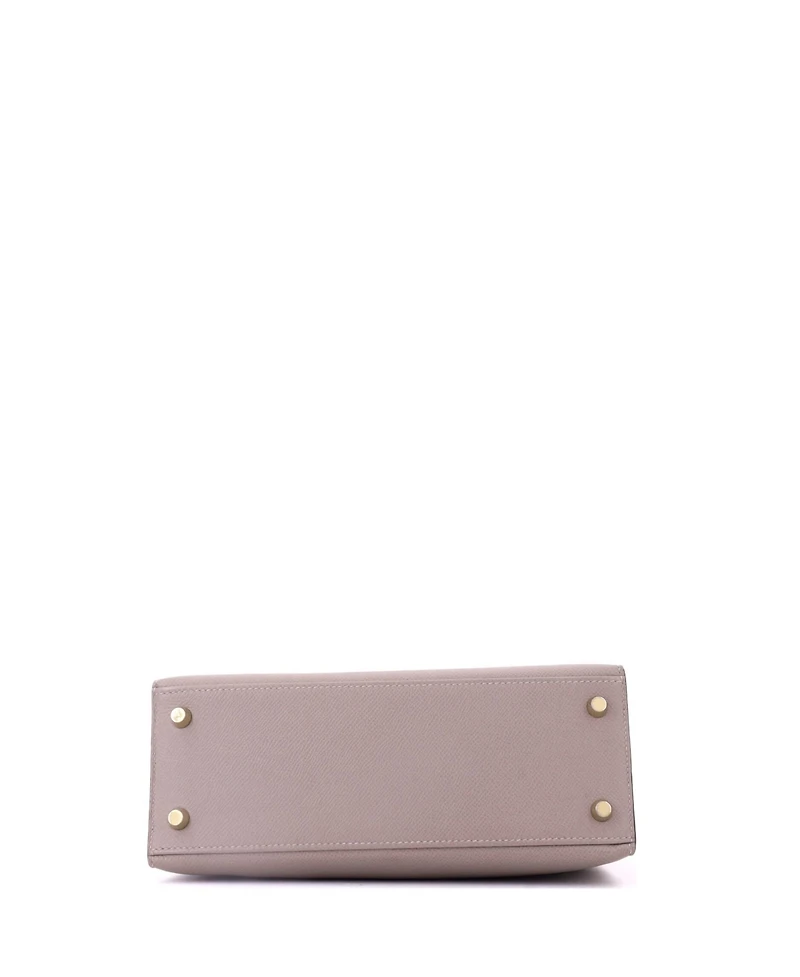 Pre-Owned HERMES Kelly 25 Handbag Grey Epsom with Gold Hardware