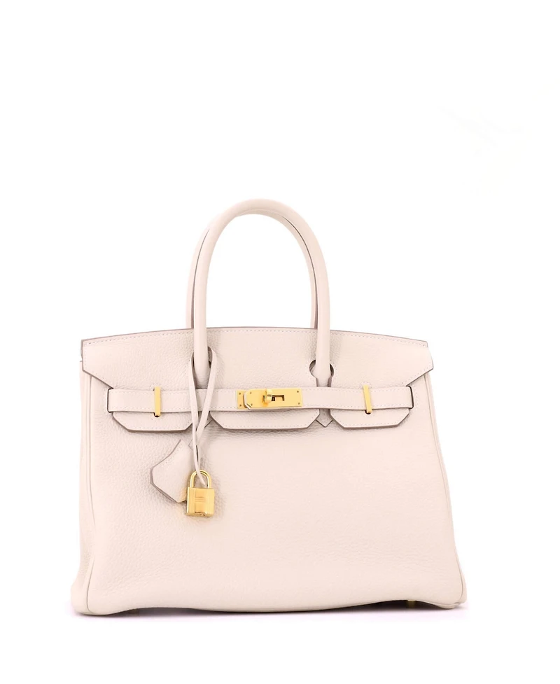 Pre-Owned HERMES Birkin 30 Handbag Light Togo with Gold Hardware