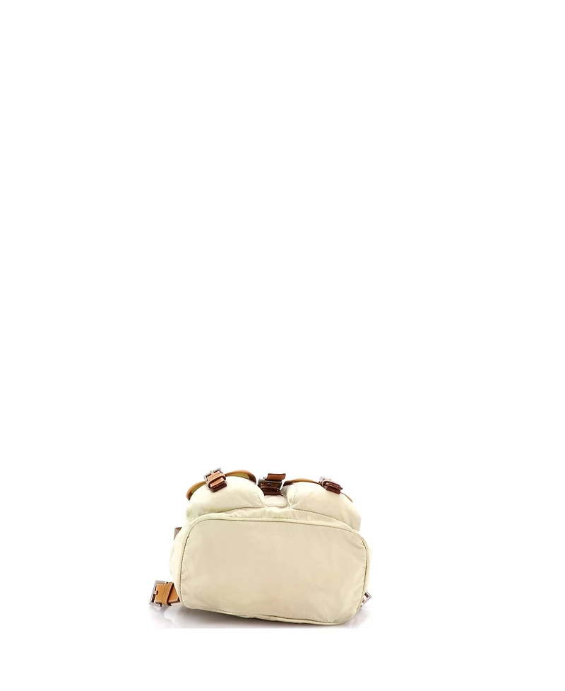 Pre-Owned Prada Small Double Front Pocket Backpack Tessuto