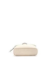 Pre-Owned Gucci Small Emblem Top Handle Vanity Bag Gg Embossed Leather