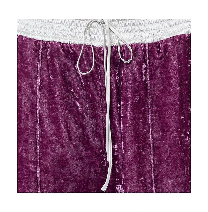 Pre-Owned Off-White Women's Crushed Velvet Wide Leg Track Pants