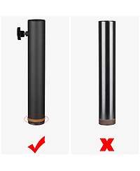 Yescom Ez Go 20Ft Telescopic Flag Pole Kit with Solar Light & Tire Mount Base for Tailgate Outside