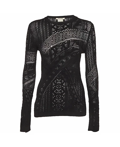 Pre-Owned Roberto Cavalli Women's Patterned Knit Long Sleeve Top