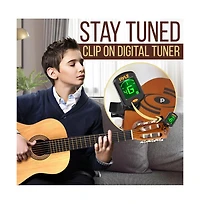 Pyle 30" Junior Classic Style Guitar Kit with Digital Tuner & Accessories - PGACLS30