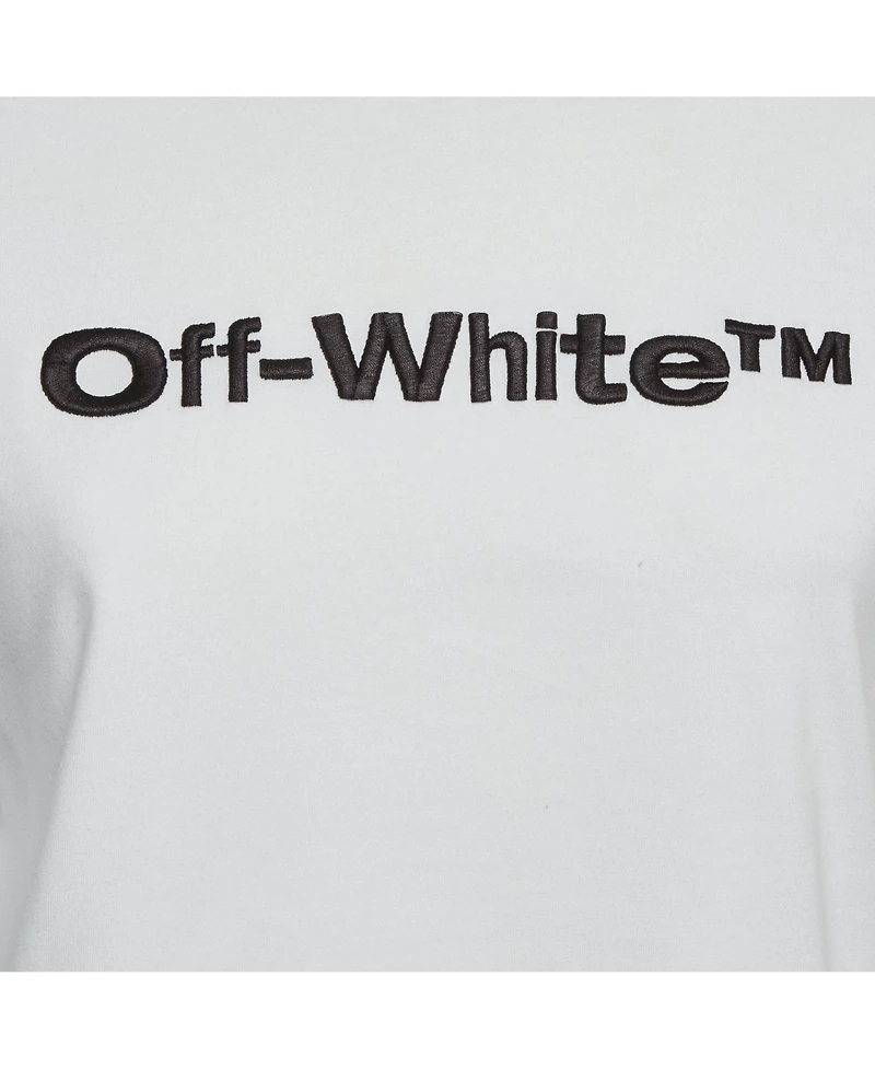 Pre-Owned Off-White Women's Logo Embroidered Crop T-Shirt