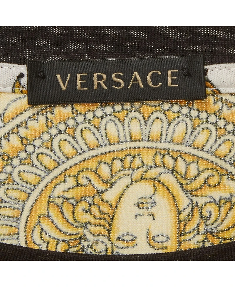 Pre-Owned Versace Women's Baroque Print Jersey Crew Neck T-Shirt