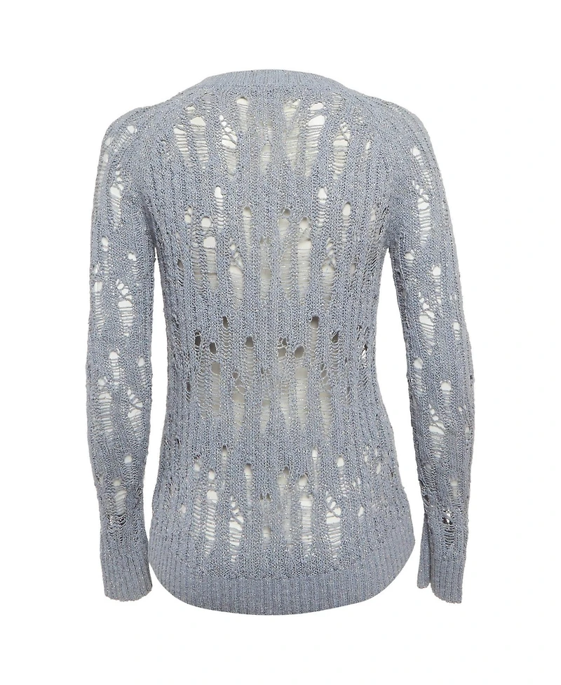 Pre-Owned Balmain Women's Lurex Open Knit Sweater
