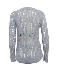 Pre-Owned Balmain Women's Lurex Open Knit Sweater