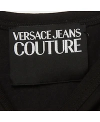 Pre-Owned Versace Women's Jeans Couture Logo Embellished Cotton Crop Top