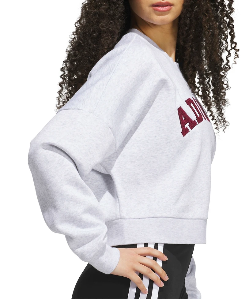 adidas Womens Chenille Logo Graphic Sweatshirt