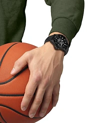Tissot Men's Seastar Black Rubber Strap Watch 44mm