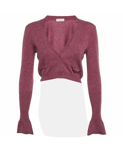 Pre-Owned Brunello Cucinelli Women's Cashmere Knit Cropped Cardigan