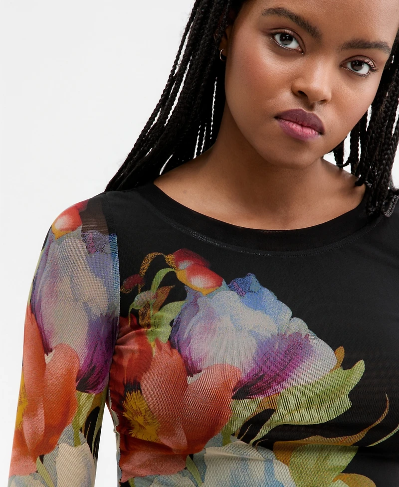 Free People Women's Lilly Printed Long-Sleeve Top