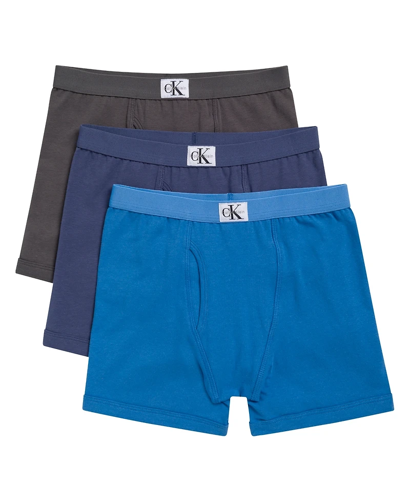 Calvin Klein Boys' 4-16 Boxer Brief, 3 Pack