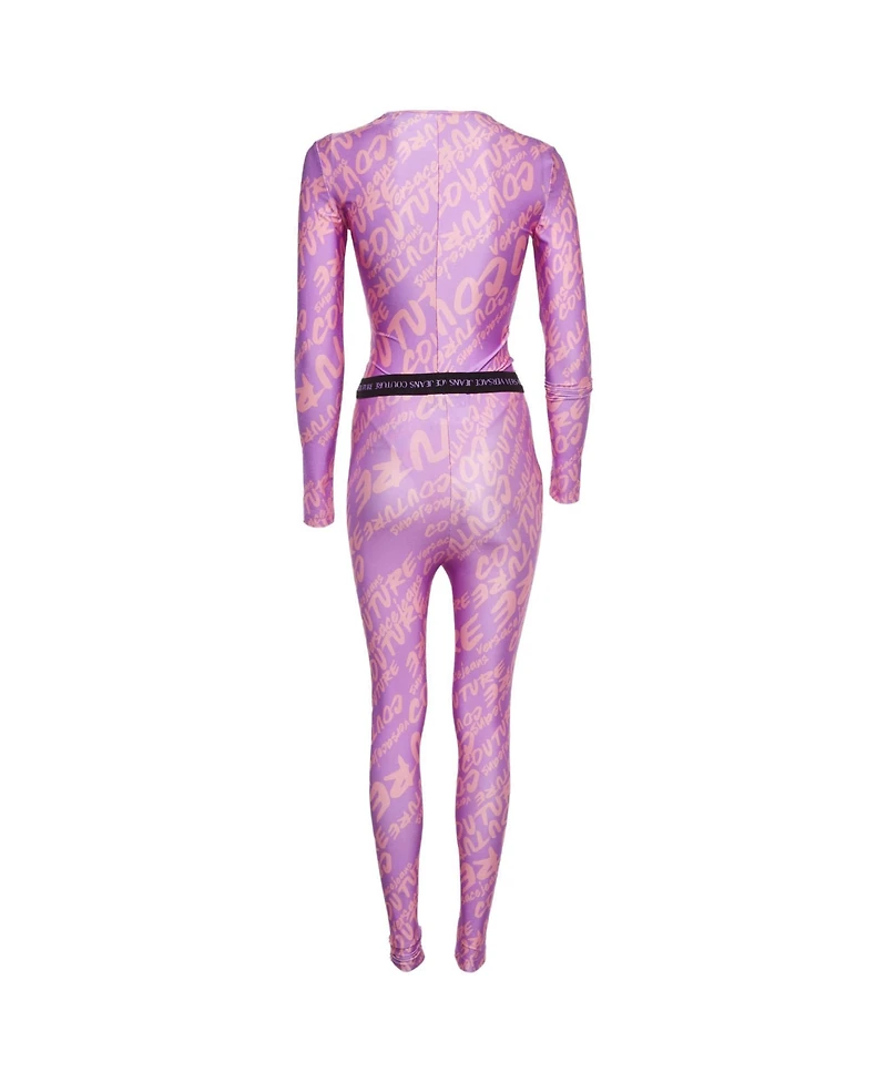 Pre-Owned Versace Women's Jeans Couture Printed Jersey Set