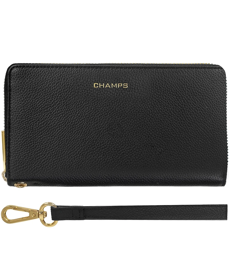 Champs Leather Travel Zip-Clutch wallet