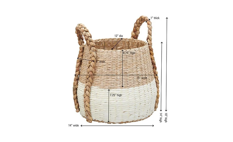 Household Essentials Cattail and Paper Terra Basket