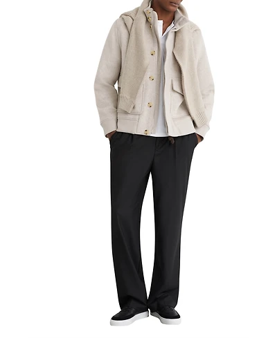 Reiss Men's Hadley Wool-Blend Funnel-Neck Bomber Jacket