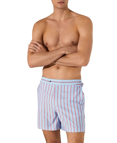 Reiss Men's Presley Pinstripe Side-Adjuster Swim Shorts