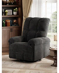 gaomon Manual Recliner Chair, Comfy Swivel Rocker Chair for Adults, Ergonomic High Back Silent Nursery Glider
