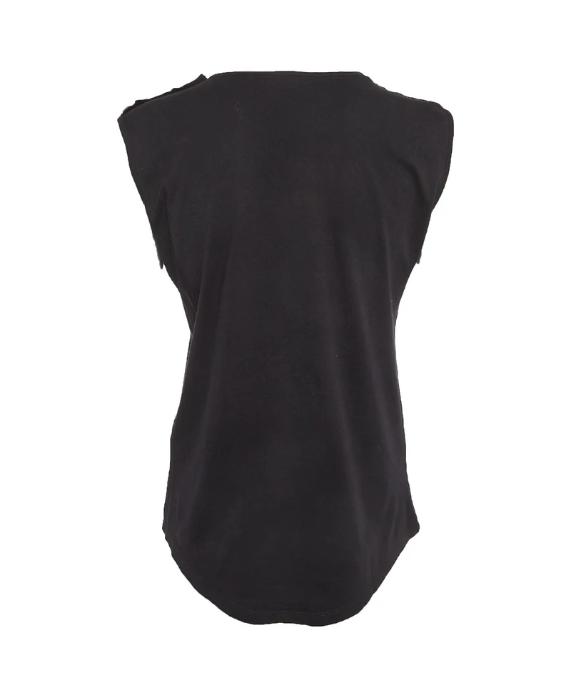 Pre-Owned Balmain Women's Logo Print Jersey Tank Top