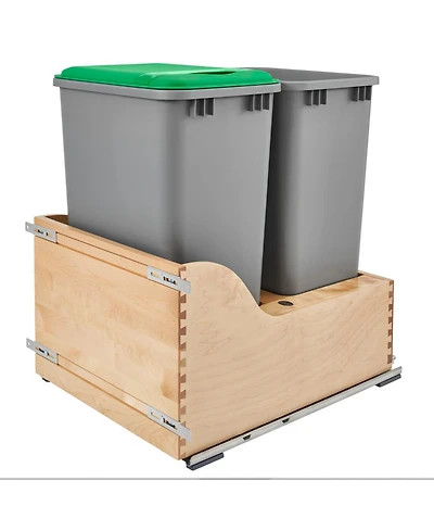 Rev-a-Shelf Dual Pullout Trash Cans Soft-close Slides, 4WCSC-2150DM-2