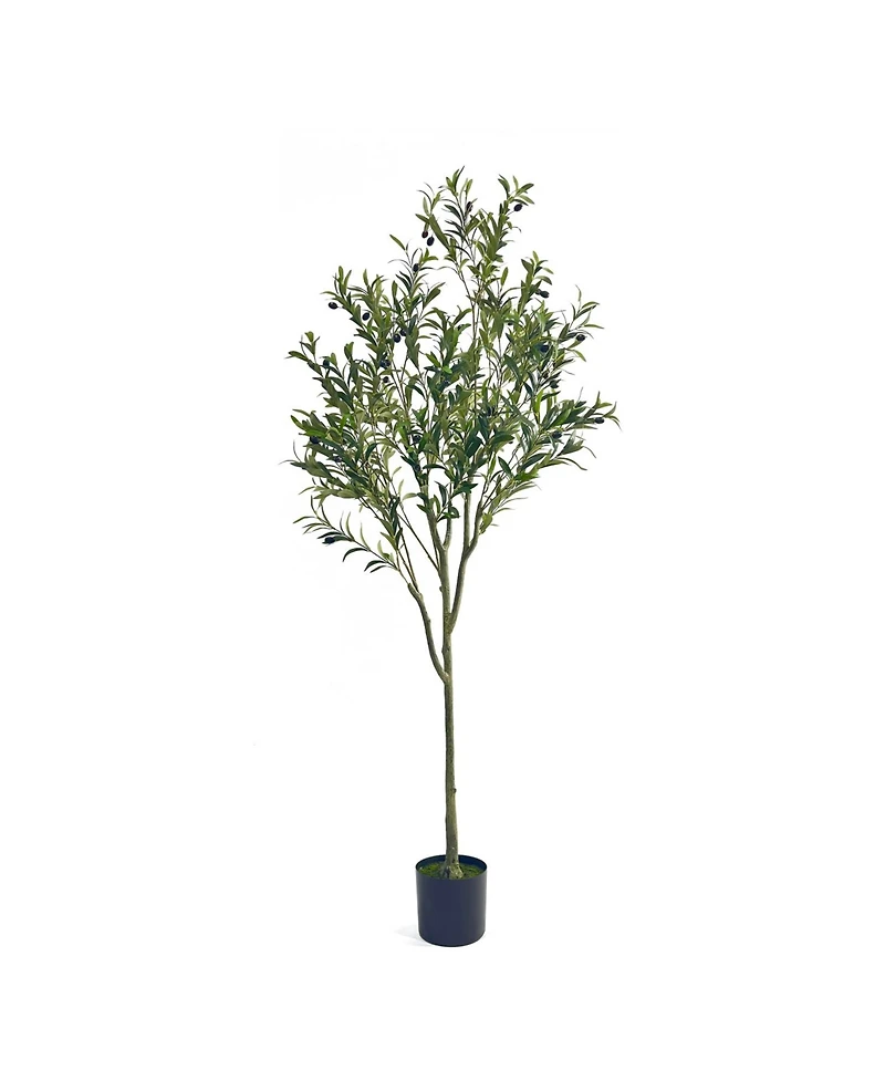 Streamdale Furniture Artificial Olive Tree - 71'' Tall - Pre-Potted