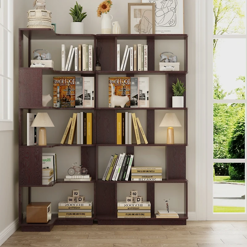 Streamdale Furniture 2-Pack Corner Bookshelves, 55cm+80cm