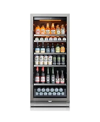 Ca'Lefort 24 inch Beverage Refrigerator cooler, 238 Cans,Freestanding or Built-In Beverage fridge with 3 Led for Home