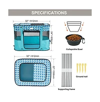 Ruie Foldable Soft Pet Playpen Crate Kennel for Puppies and Cats