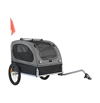 Ruie Foldable Dog Bike Trailer Pet Bicycle Carrier for Pets up to 88 lbs