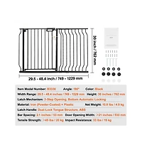 Ruie Auto Close Pet Safety Gate 30 in Tall Pressure and Wall Mount for Doorways