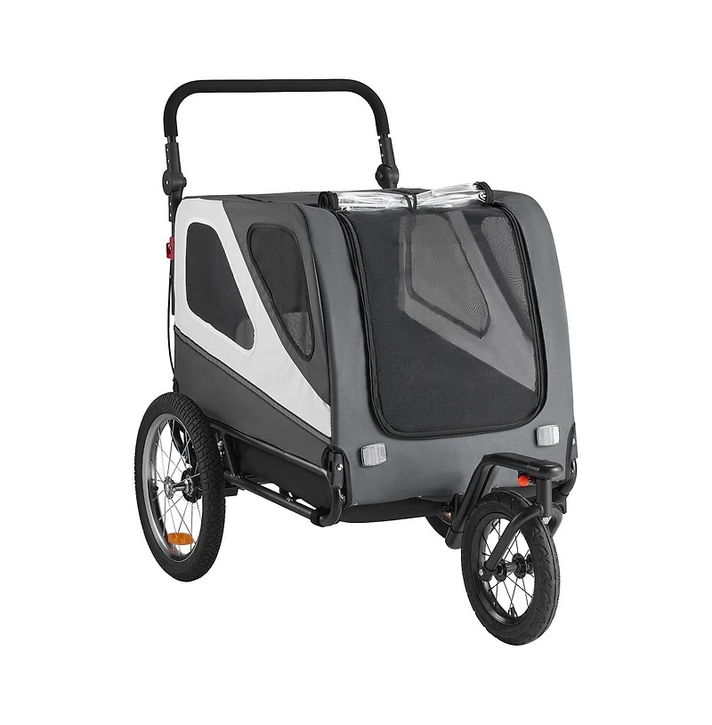 Ruie 2 in 1 Pet Bike Trailer and Stroller Cart for Small Large Dogs up to 100 lbs