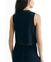 Scalpers Women's Cropped Denim Vest