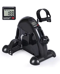 Fed Fitness Mini Exercise Bike, Under Desk Bike Pedal Exerciser for Arm/Leg Exercise, Adjustable Magnetic Resistance Desk Cycle with Lcd Screen