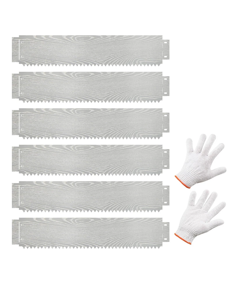 Sugift 6-Pack 20 Ft Galvanized Metal Landscape Edging for Lawn