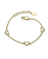 GiGiGirl 14K Gold Plated Station Bracelet 2-Piece Set