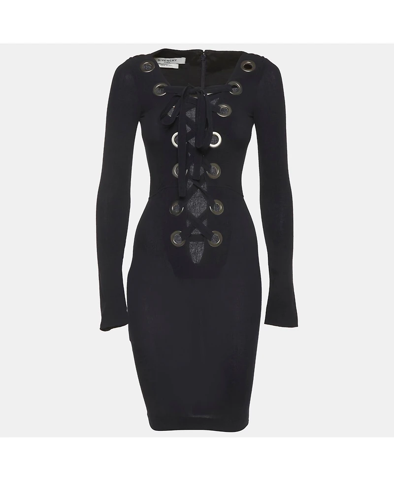 Pre-Owned Givenchy Women's Crepe Lace-Up Sheath Dress