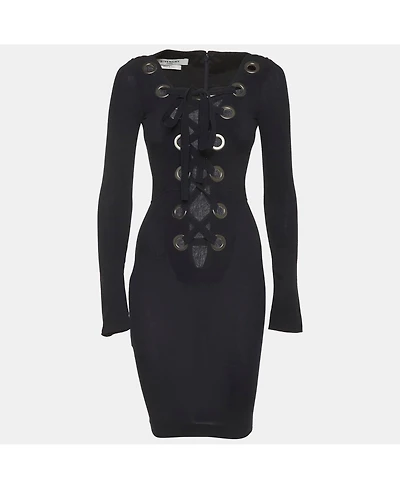 Pre-Owned Givenchy Women's Crepe Lace-Up Sheath Dress