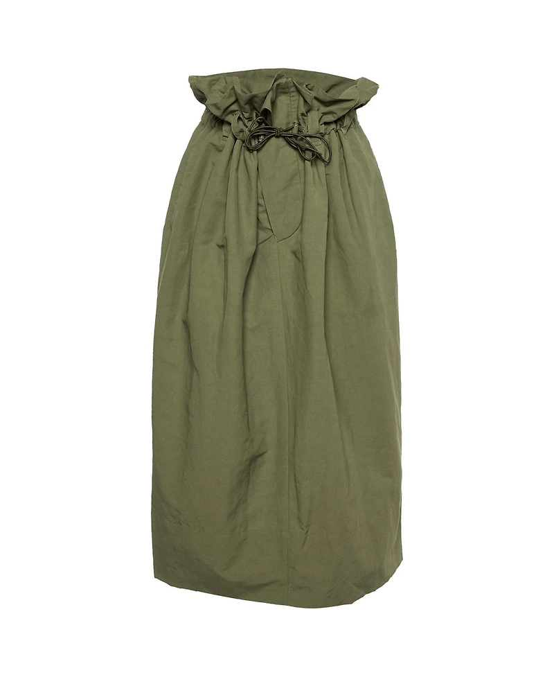 Pre-Owned Stella Mccartney Women's Cotton Blend Paperbag Midi Skirt