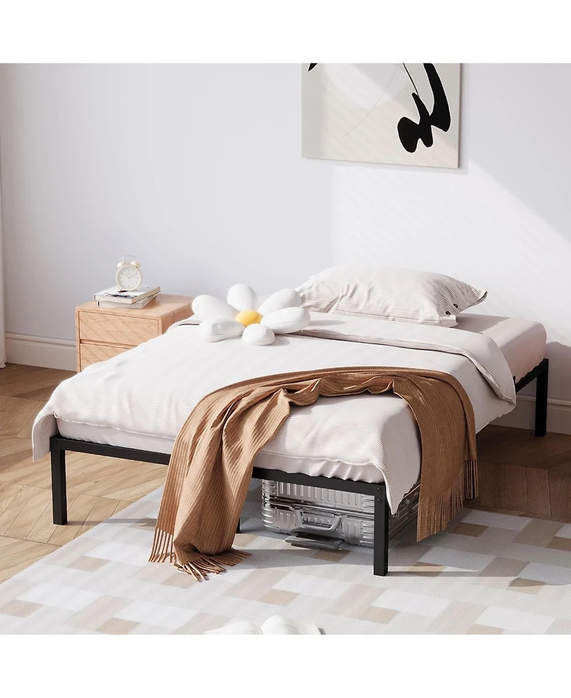 gaomon 10 Inch Bed Frames Heavy Duty Metal Platform Bed with Under Bed Storage, Sturdy Steel Slat Support, No Box Spring Needed
