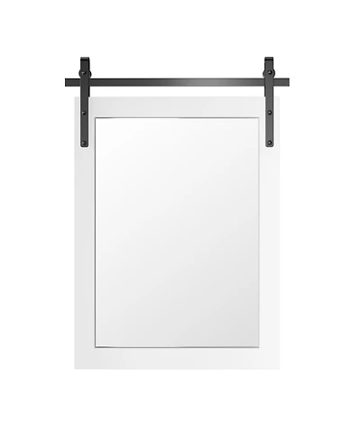 Lovmor Farmhouse 22 Inches W x 30 Inches H Rectangle Framed Wall Bathroom Vanity Mirror Accent Mirror