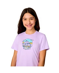Free Country Girls' Microtech Graphic Crew Neck Shirt