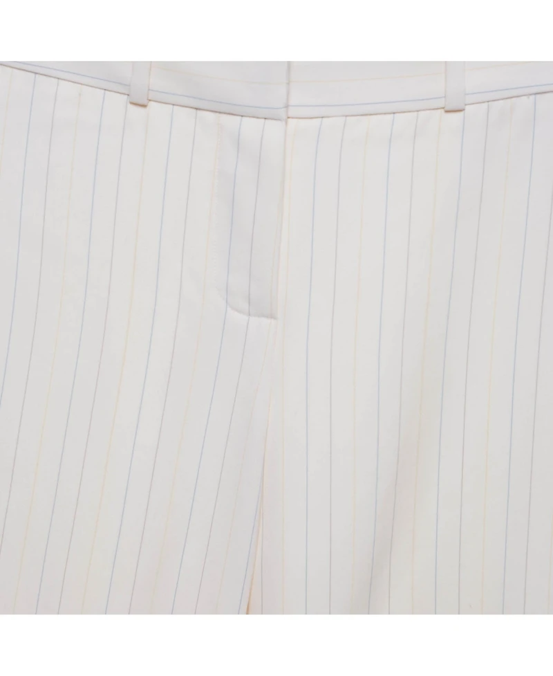 Pre-Owned Chloe Women's Striped Twill Wide Leg Trousers