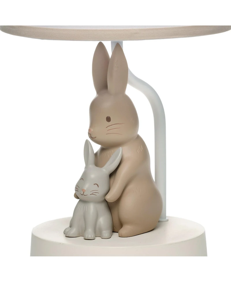 Lambs & Ivy Signature Bunny Hop Hand-Painted Resin Rabbits Lamp with Shade